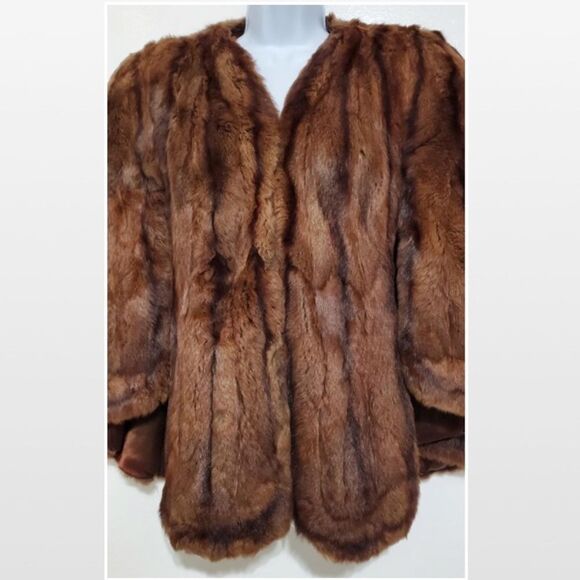 Vintage Carmans Omaha’s Style Center Fur Jacket Womens Luxurious Brown Stole VTG - Picture 5 of 16